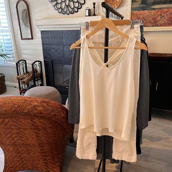 Madewell Top Womens Size Small Ivory Everly Twisted Jacquard Tank Summer - Picture 15 of 15